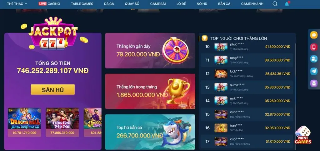 Các tính năng đặc biệt của máy đánh bạc nổ hũ như vòng quay miễn phí và jackpot lũy tiến
